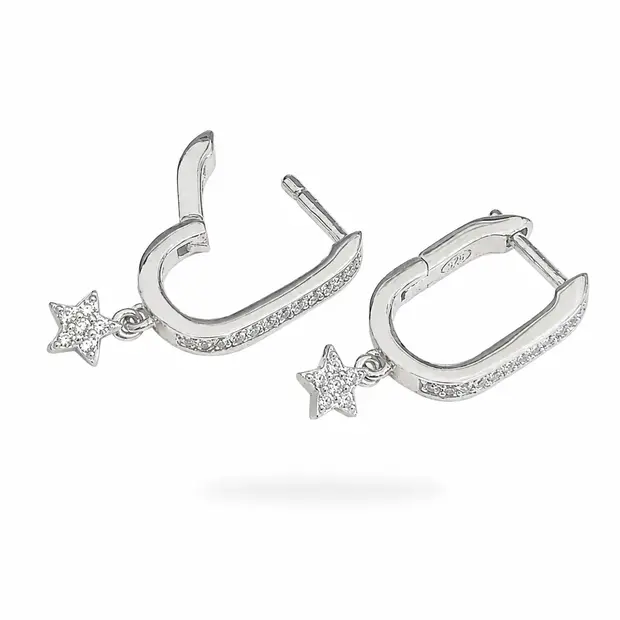 Zilveren oorbellen Shining Star Zilveren oorbellen Shining Star