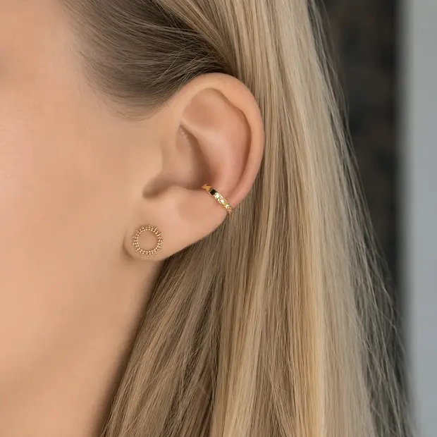Gold plated earcuff Zirkonia Zeena
