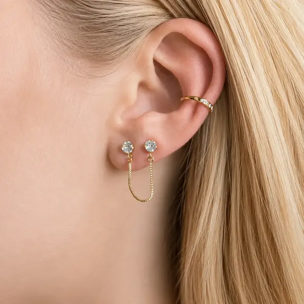 Gold plated ear cuff Kenza