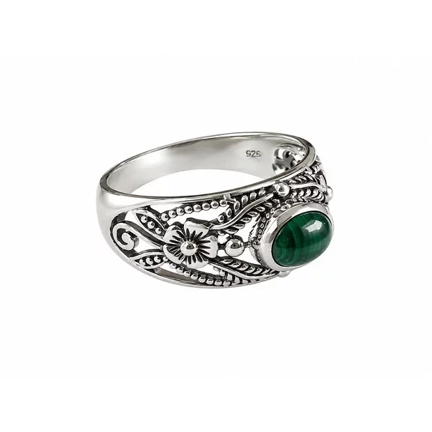 Malachiet ring Bali Style Malachiet ring Bali Style