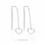 Zilveren ear threader Hart Zilveren ear threader Hart
