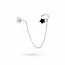Zilveren chain earcuff Black star Zilveren chain earcuff Black star