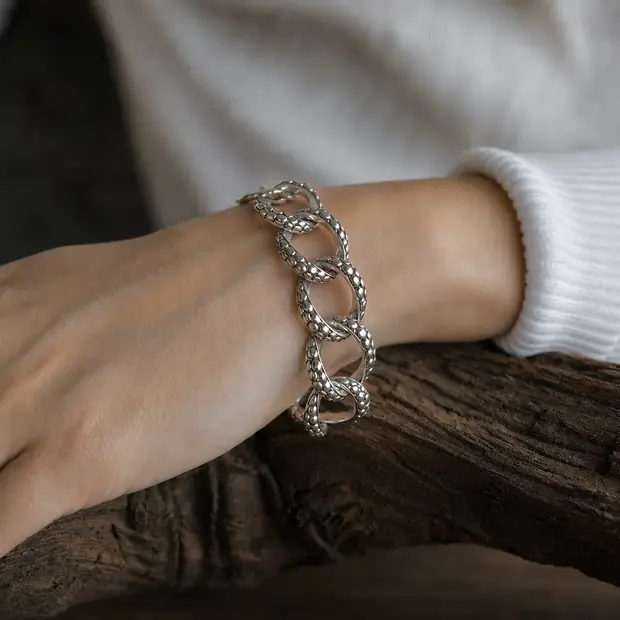 Zilveren dames armband Merlan