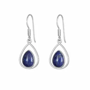 Zilveren oorbellen Lapis Lazuli Nimra