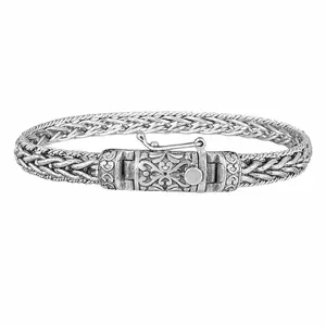 Zilveren Bali style heren armband Eddy