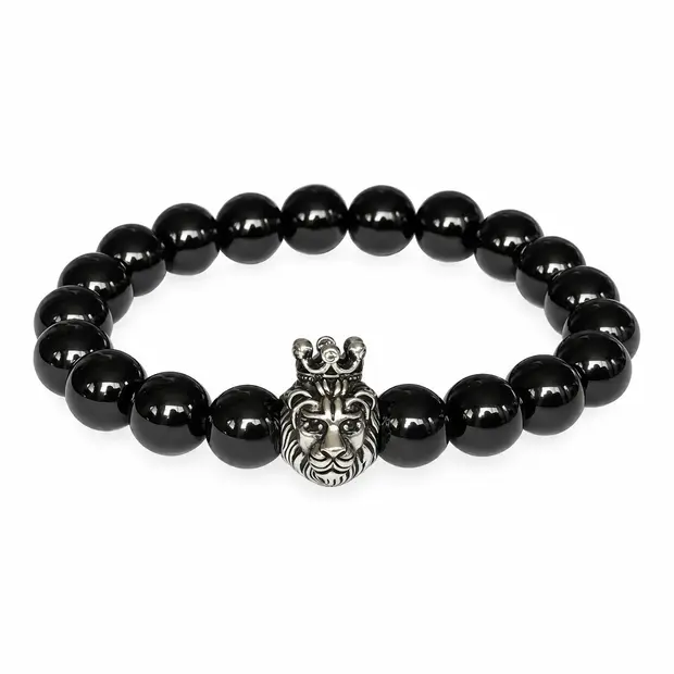 Kralen armband Lion King Black Onyx Kralen armband Lion King Black Onyx