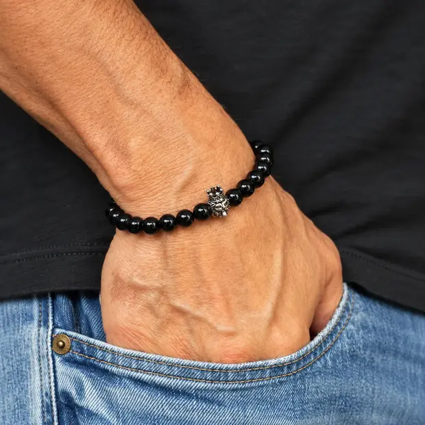 Kralen armband Lion King Black Onyx Kralen armband Lion King Black Onyx