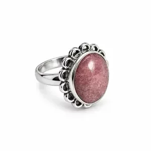 Rhodoniet ring Flower Power