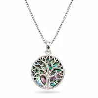 Tree of life ketting Abalone rond Tree of life ketting Abalone rond