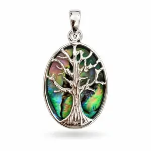 Tree of life hanger Abalone ovaal