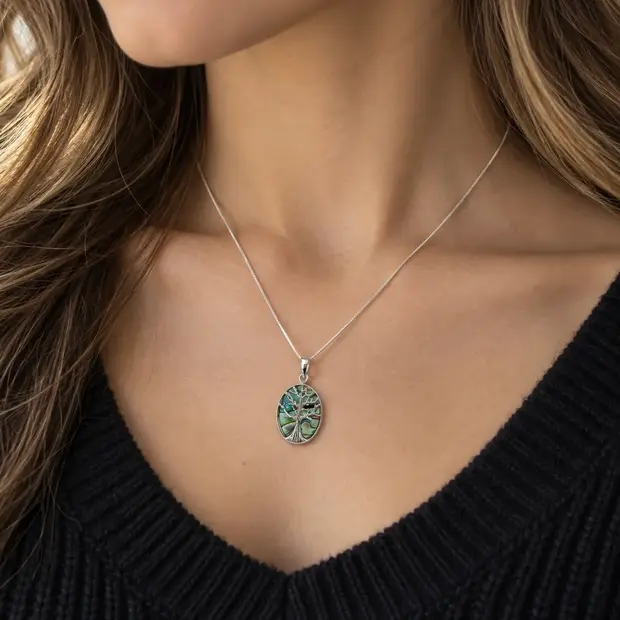 Tree of life hanger Abalone ovaal Tree of life hanger Abalone ovaal