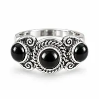 Zilveren ring Black Onyx 'Jaipur' Zilveren ring Black Onyx 'Jaipur'