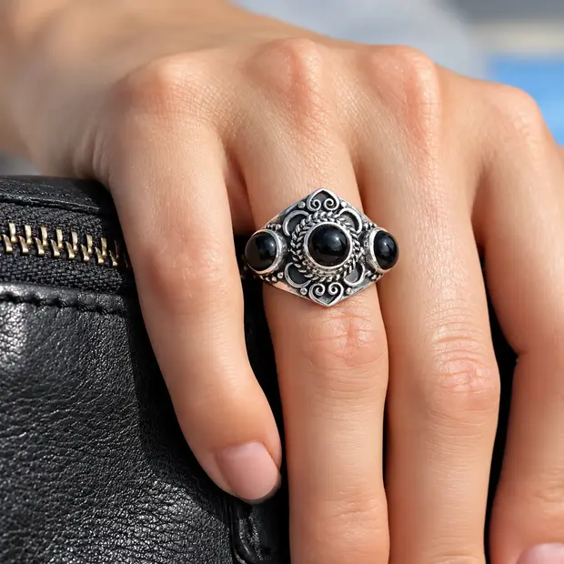 Black onyx ring Punjab Black onyx ring Punjab