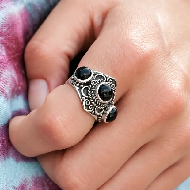 Black onyx ring Punjab Black onyx ring Punjab