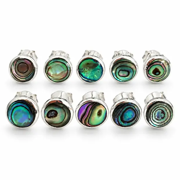 Abalone oorknopjes Mimi Abalone oorknopjes Mimi