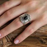 Boho ring Oniala Black onyx Boho ring Oniala Black onyx