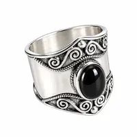 Boho ring Oniala Black onyx Boho ring Oniala Black onyx