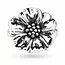 Zilveren ring Papaver