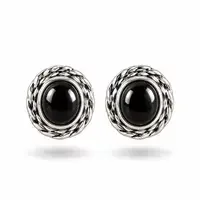 Oorknoppen Black Onyx Daila