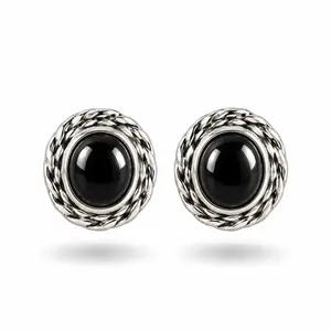 Oorknoppen Black Onyx Daila