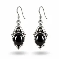 Zilveren oorbellen Black Onyx Tara Zilveren oorbellen Black Onyx Tara