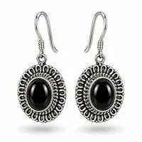 Zilveren Oorbellen Black Onyx Ziry Zilveren Oorbellen Black Onyx Ziry