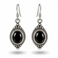 Black Onyx oorbellen Kapoe