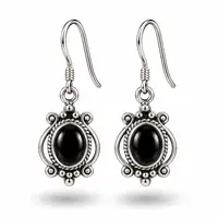 Black Onyx oorbellen Koi