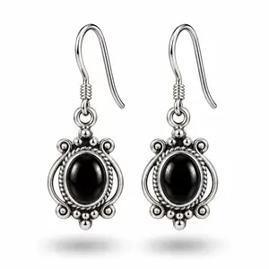 Black Onyx oorbellen Koi