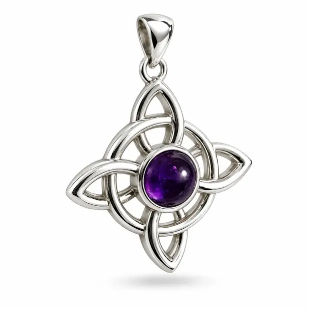 Heksenknoop hanger met Amethist Heksenknoop hanger met Amethist