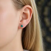 Groene Onyx oorknopjes Janna