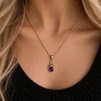 Triquetra hanger amethist Aine Triquetra hanger amethist Aine