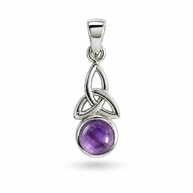 Triquetra hanger amethist Aine Triquetra hanger amethist Aine