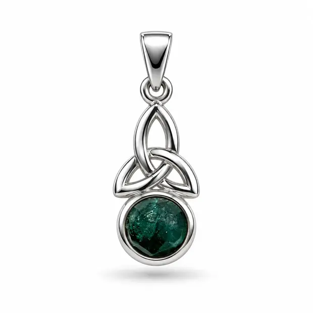 Triquetra hanger smaragd Aine Triquetra hanger smaragd Aine