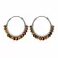 Zilveren oorringen Tiger-eye Zilveren oorringen Tiger-eye