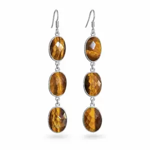 Edelsteen oorbellen Tiger-eye Livia Edelsteen oorbellen Tiger-eye Livia