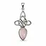 Triquetra rozenkwarts hanger Awen Triquetra rozenkwarts hanger Awen