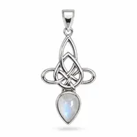 Triquetra maansteen hanger Awen