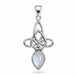 Triquetra maansteen hanger Awen