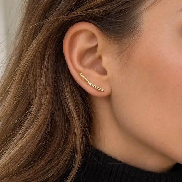 Goldplated ear climbers Meghan