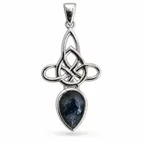 Triquetra saffier hanger Awen