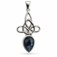 Triquetra saffier hanger Awen Triquetra saffier hanger Awen