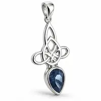 Triquetra saffier hanger Awen Triquetra saffier hanger Awen