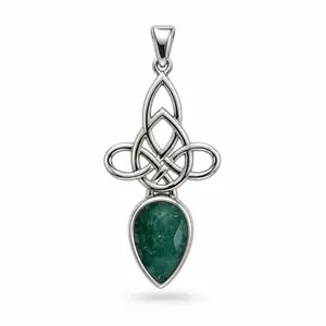 Triquetra smaragd hanger Awen