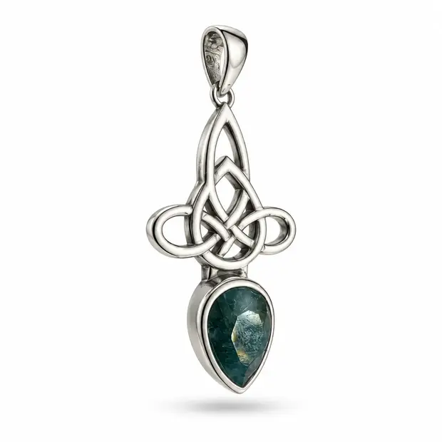 Triquetra smaragd hanger Awen Triquetra smaragd hanger Awen