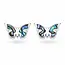 Abalone oorknopjes Vlinder Abalone oorknopjes Vlinder