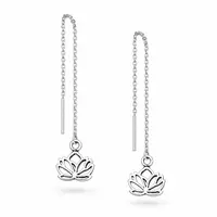 Zilveren ear threaders Lotus Zilveren ear threaders Lotus
