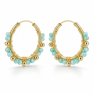 Goldplated oorringen Rio Amazoniet
