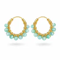 Goldplated oorringen Lago Amazoniet