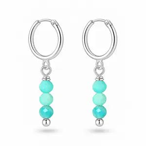 Amazoniet hoop oorbellen Bo Amazoniet hoop oorbellen Bo